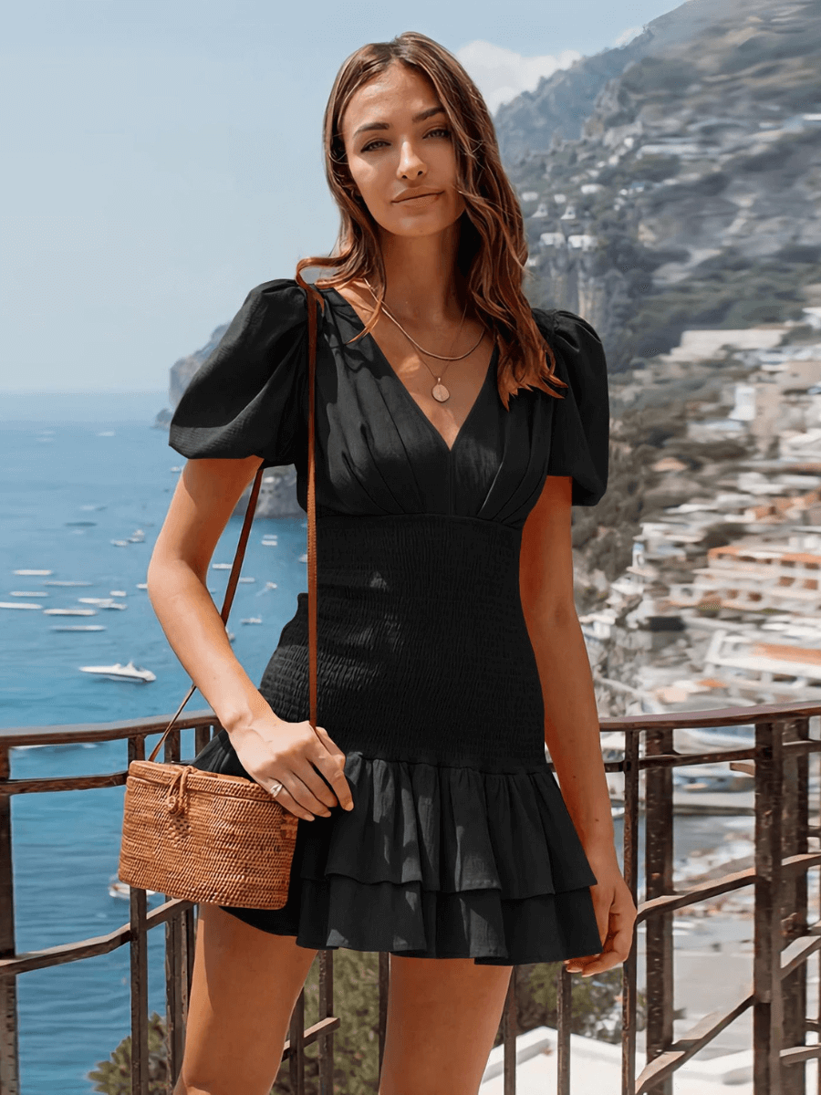 Always A Good Time Smocked Mini Dress | Trendy Black Dress for Every Occasion - Black