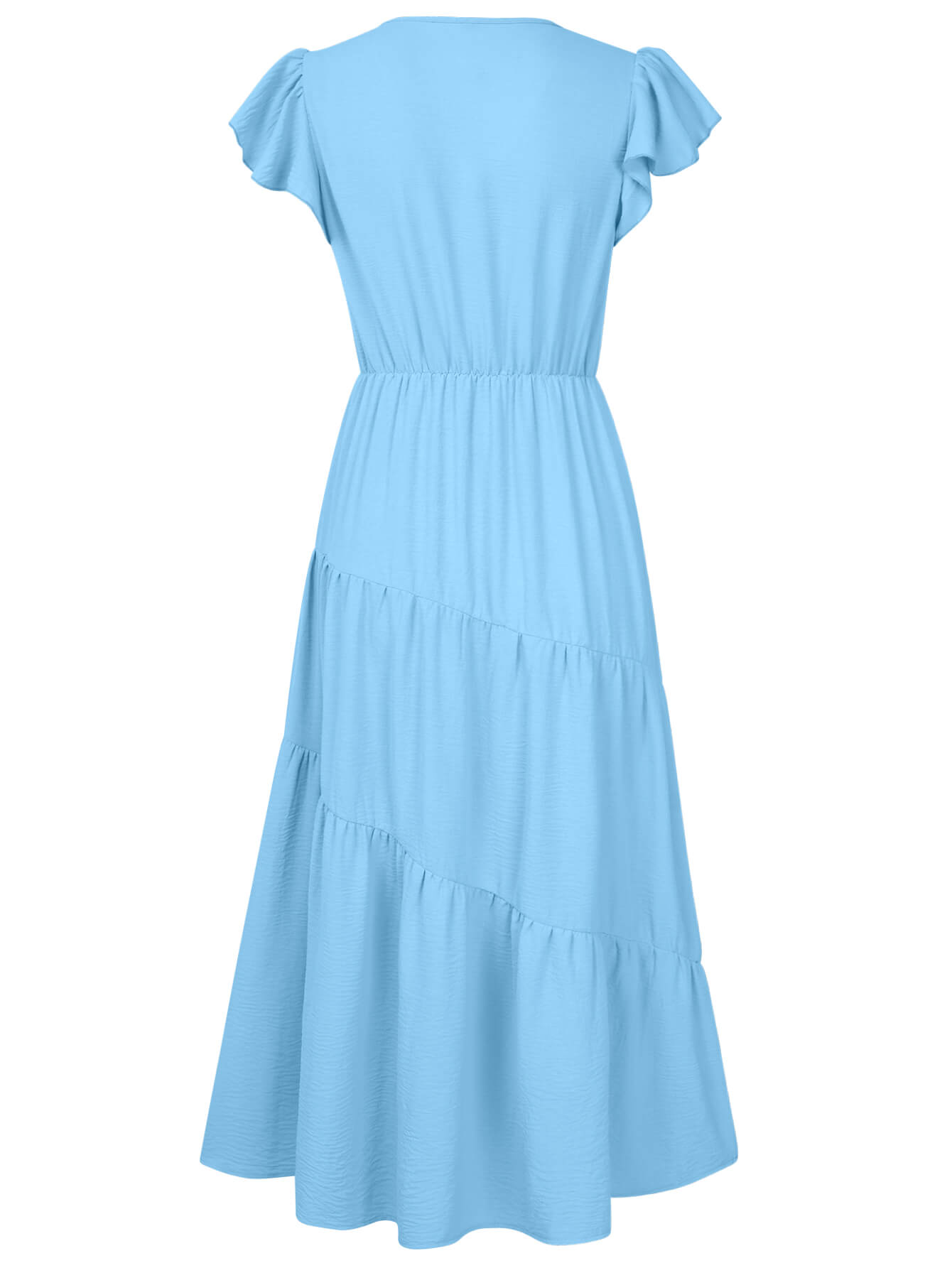 Joyful Tiered Maxi Dress - Blue