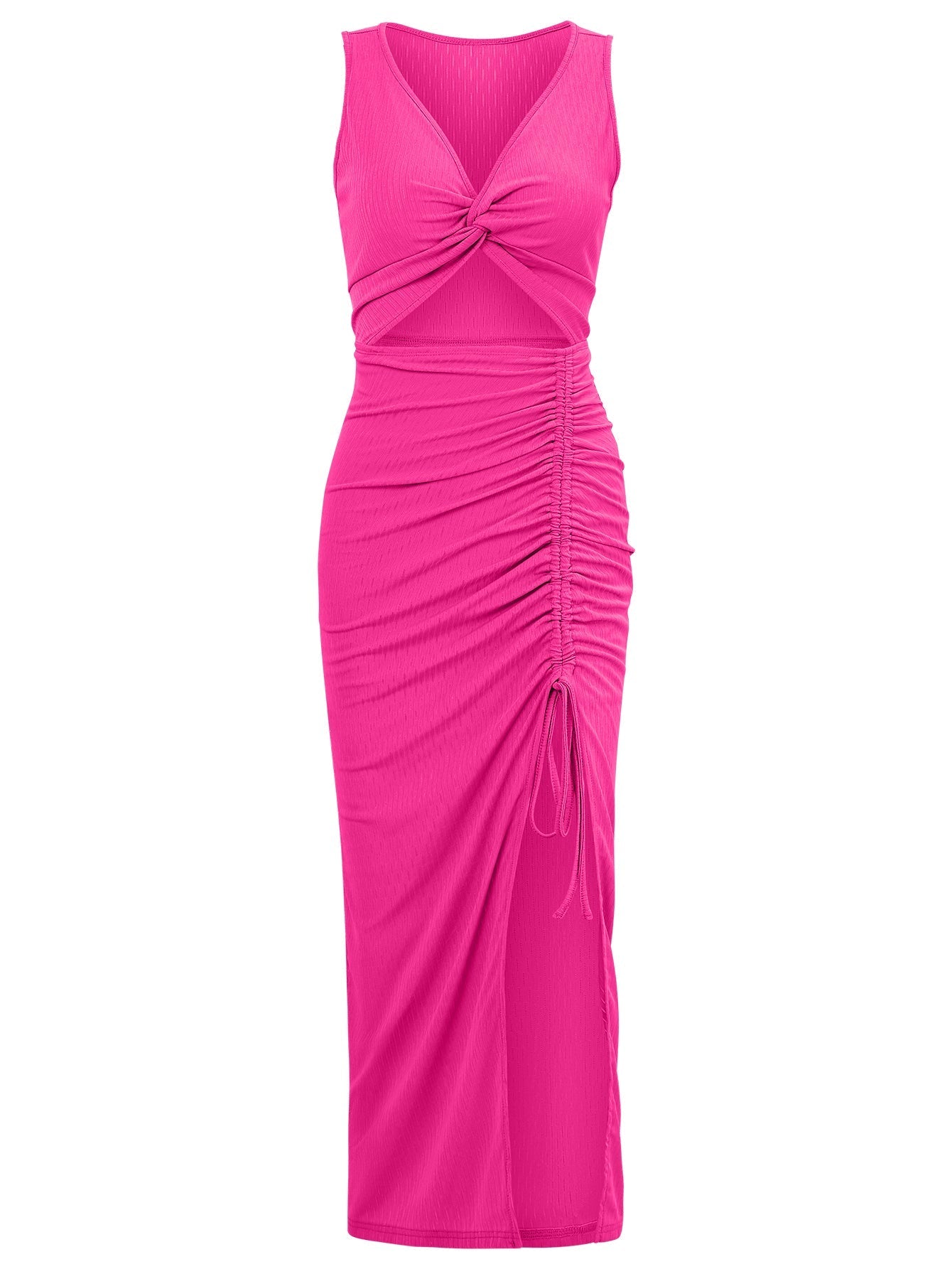 Timeless Beauty Cutout Midi Dress - Pink